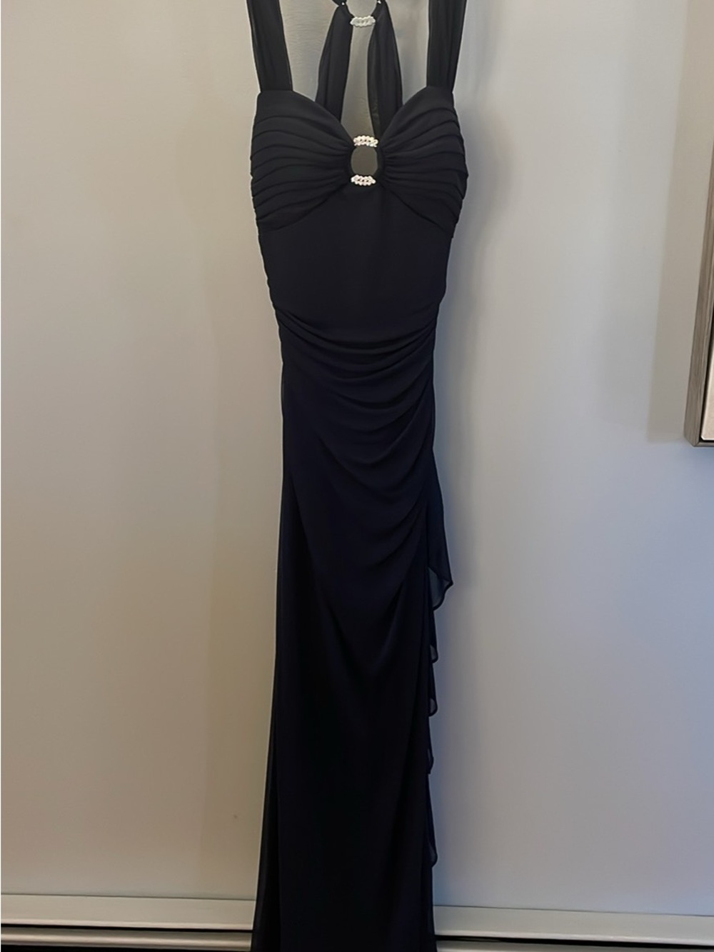 Navy Blue Gown - Size 4 - Betsy & Adam